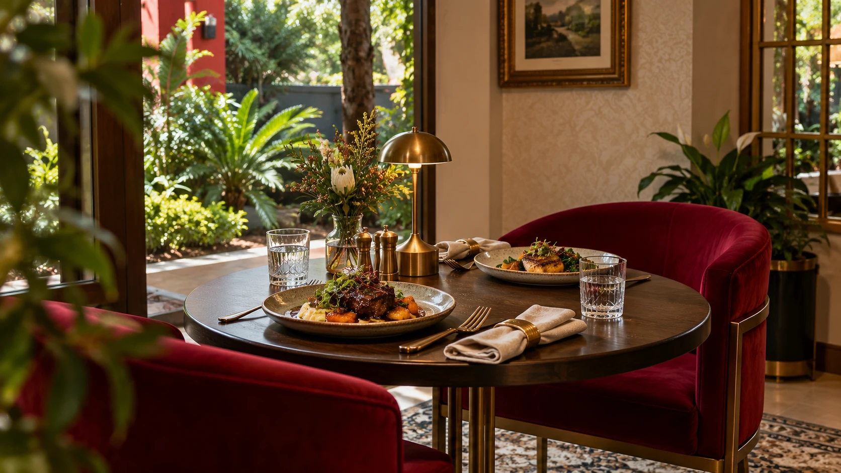 Intimate dinner table